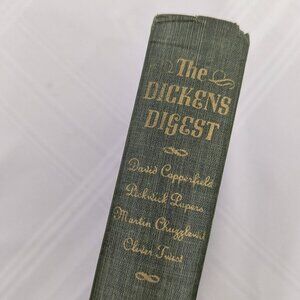 The Dickens Digest - Hardcover vintage book 1943 four stories by Charles Dickens